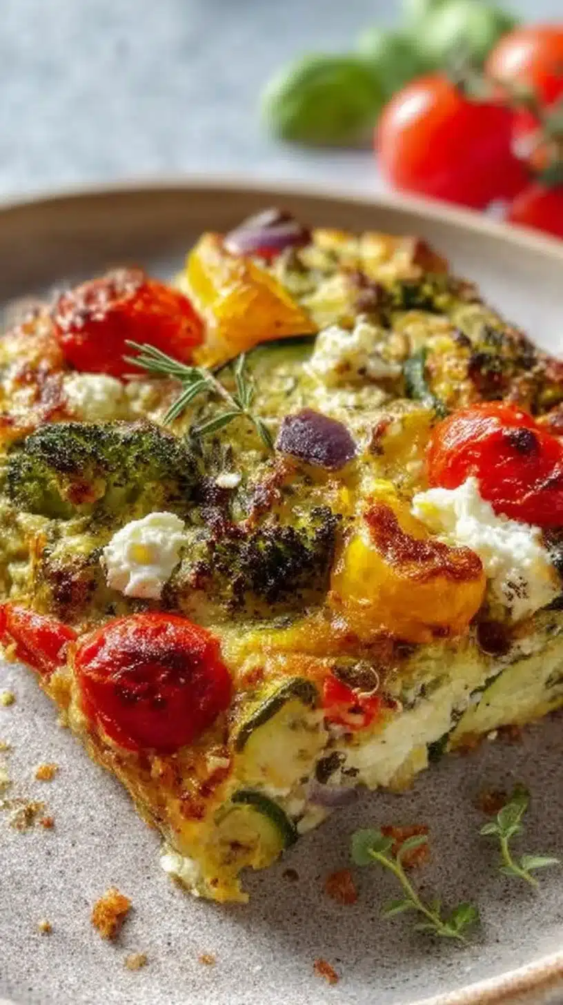 High-Protein Veggie Bake with Cottage Cheese