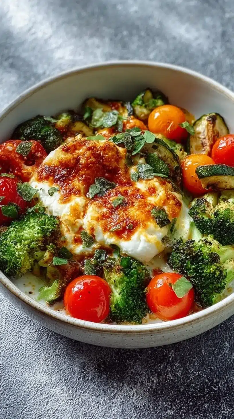 High-Protein Veggie Bake with Cottage Cheese