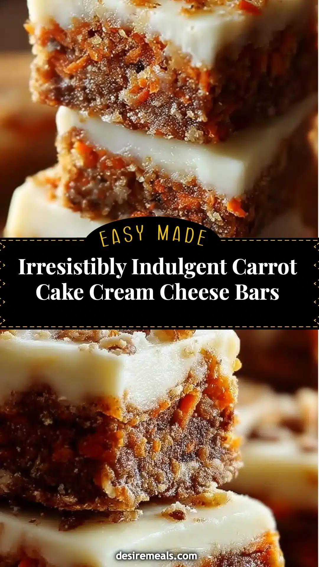 Irresistibly Indulgent Carrot Cake Cream Cheese Bars