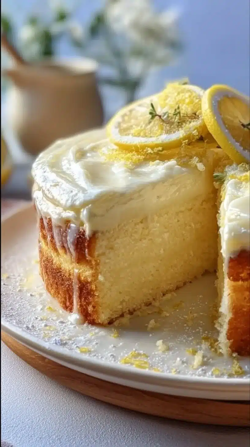 Limoncello Drizzle Mascarpone Cake