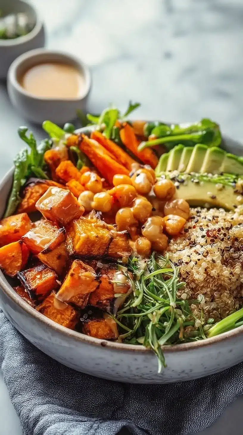 Miso Glazed Sweet Potato Bowl