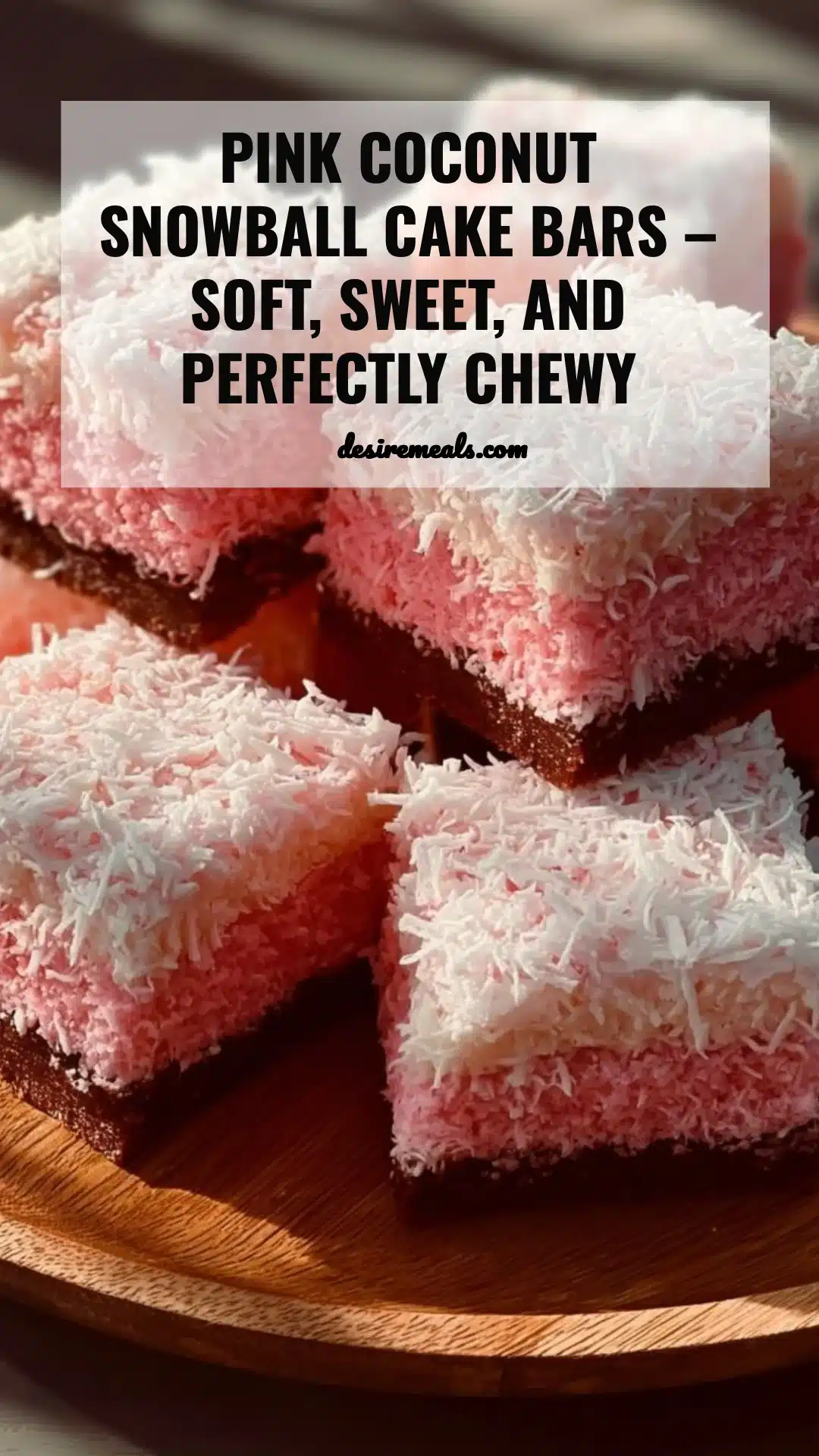 Pink Coconut Snowball Cake Bars – Soft, Sweet, and Perfectly Chewy