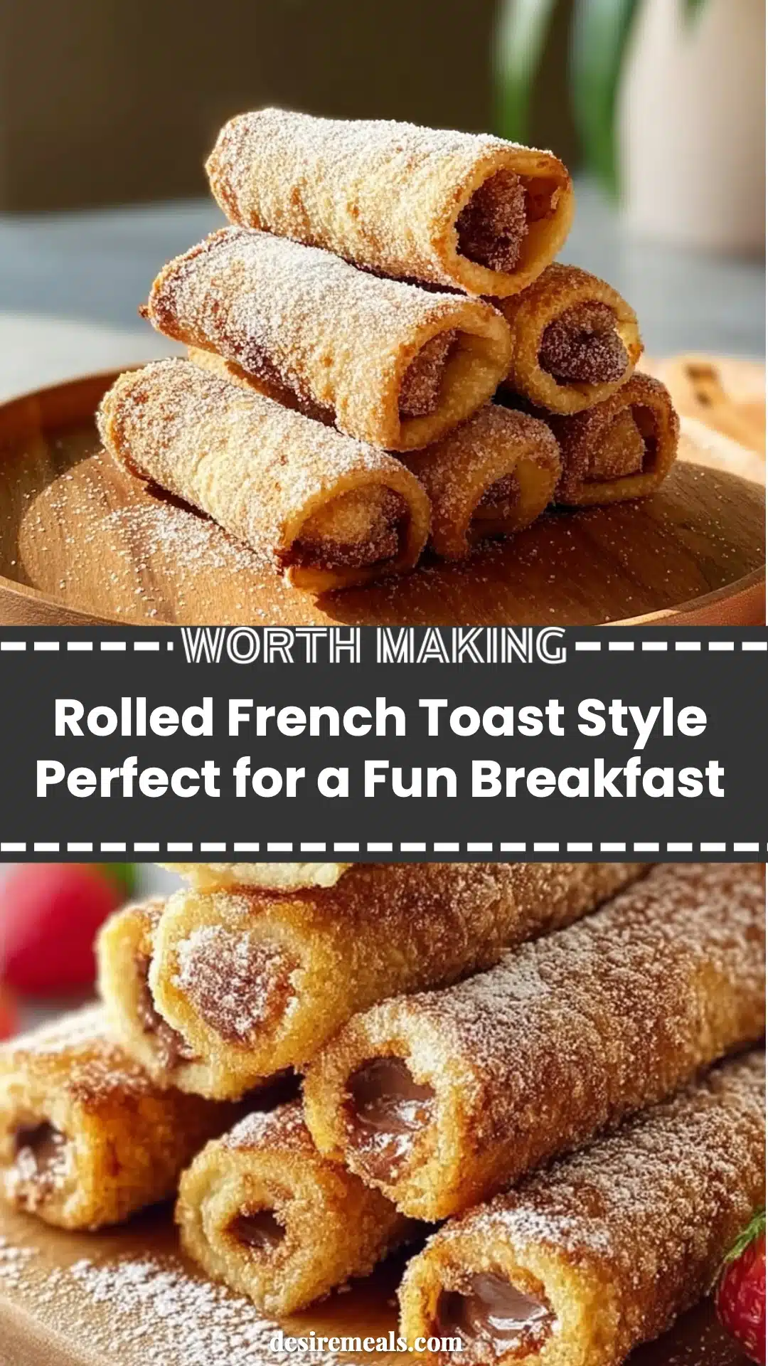 Rolled French Toast Style Perfect for a Fun Breakfast