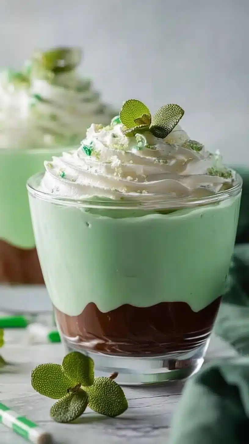 Shamrock Shake Pudding Cups