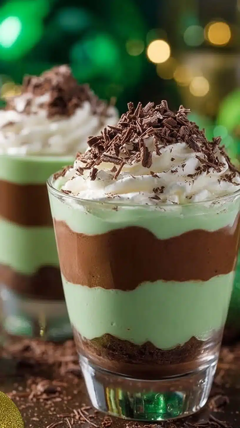 Shamrock Shake Pudding Cups