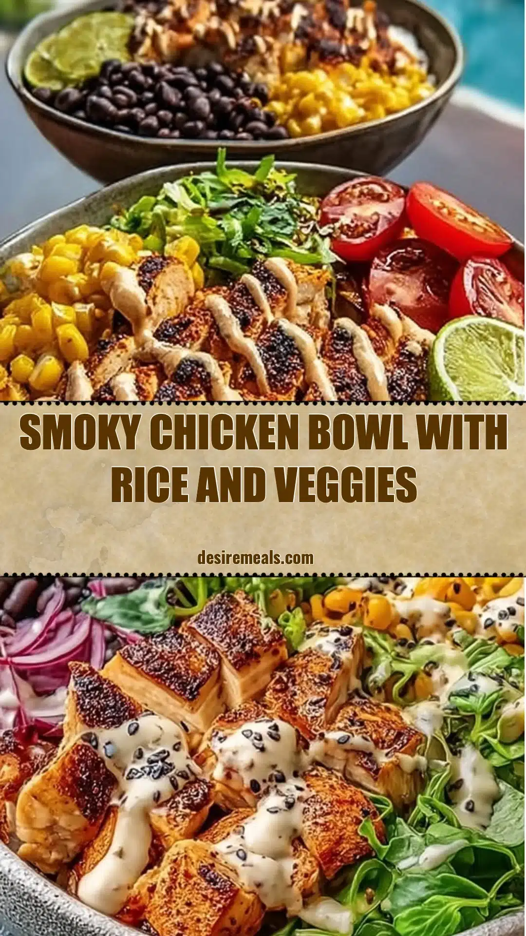 Smoky Chicken Bowl with Rice and Veggies