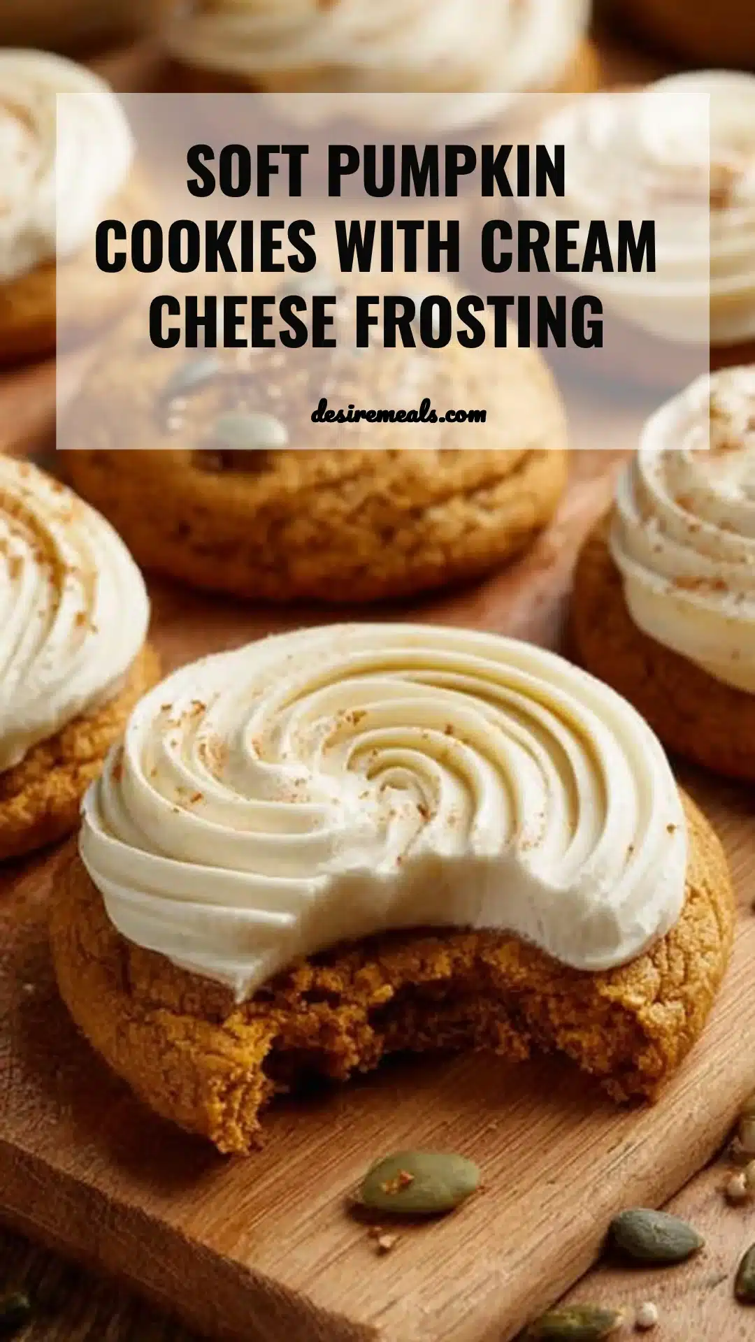 Soft Pumpkin Cookies with Cream Cheese Frosting