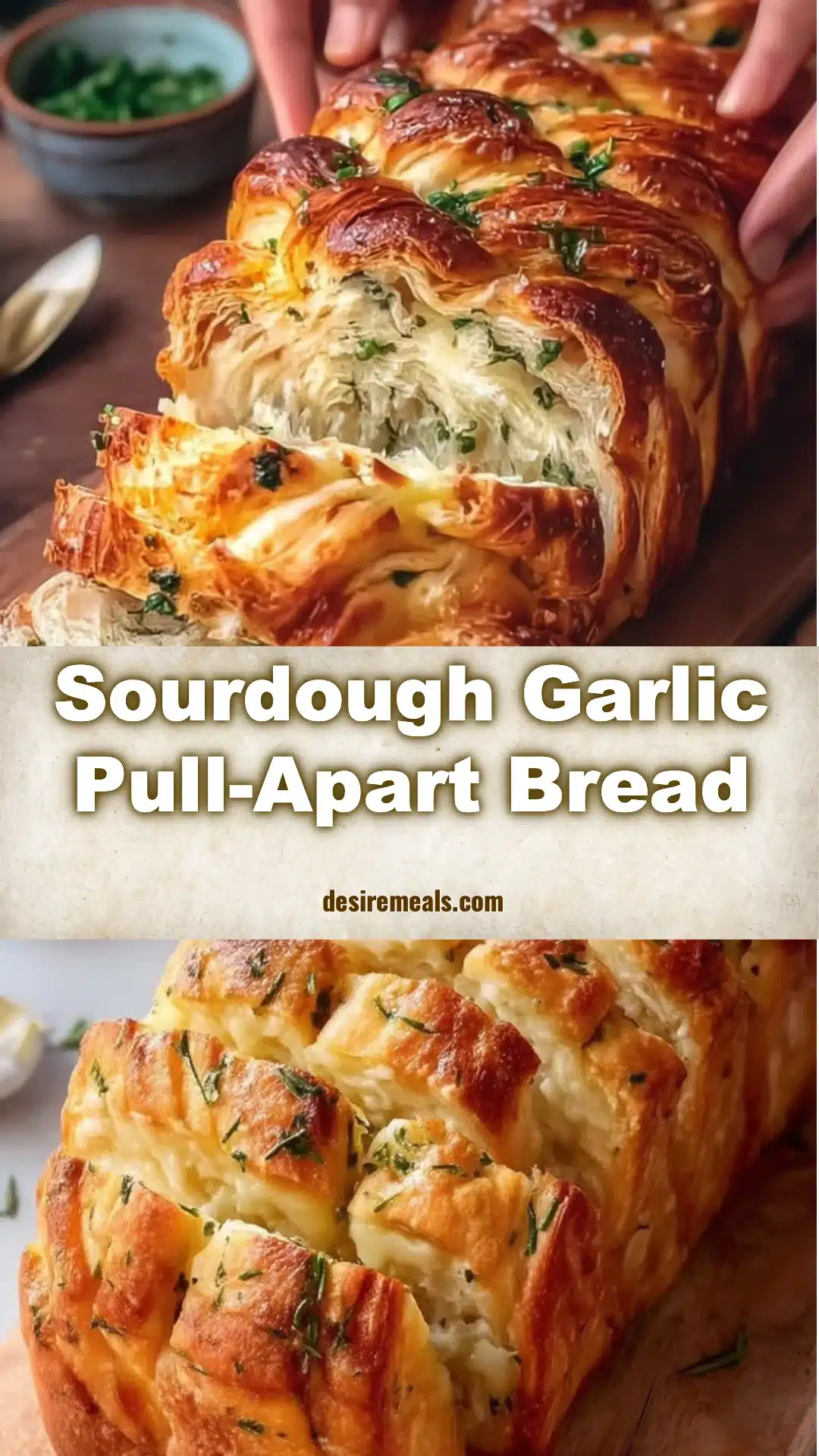 Sourdough Garlic Pull-Apart Bread