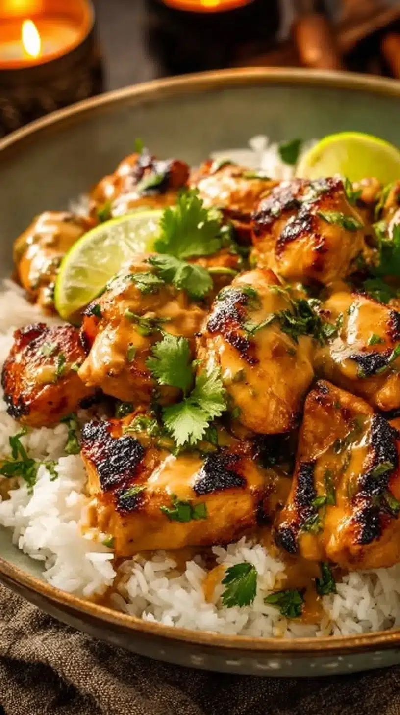 Thai Peanut Chicken with Peanut Sauce