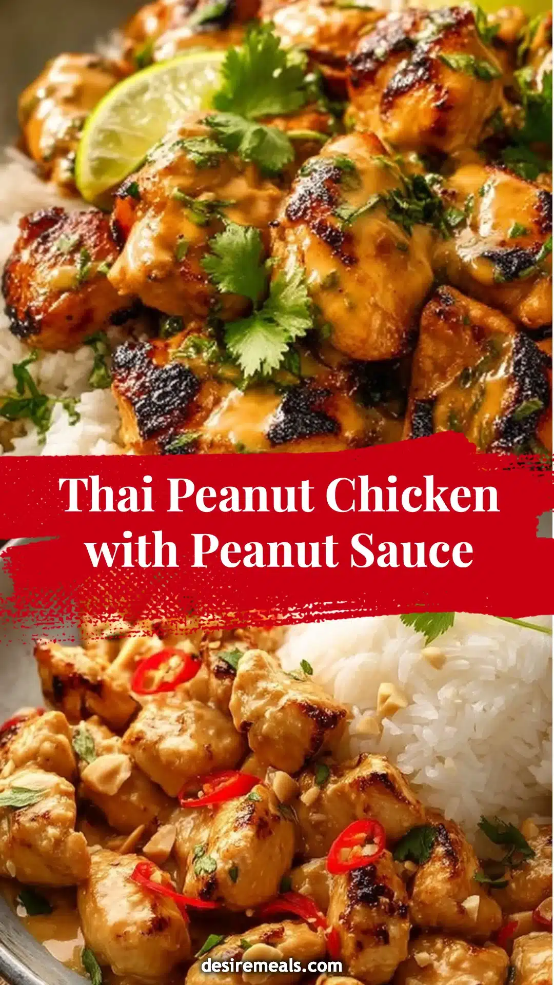 Thai Peanut Chicken with Peanut Sauce