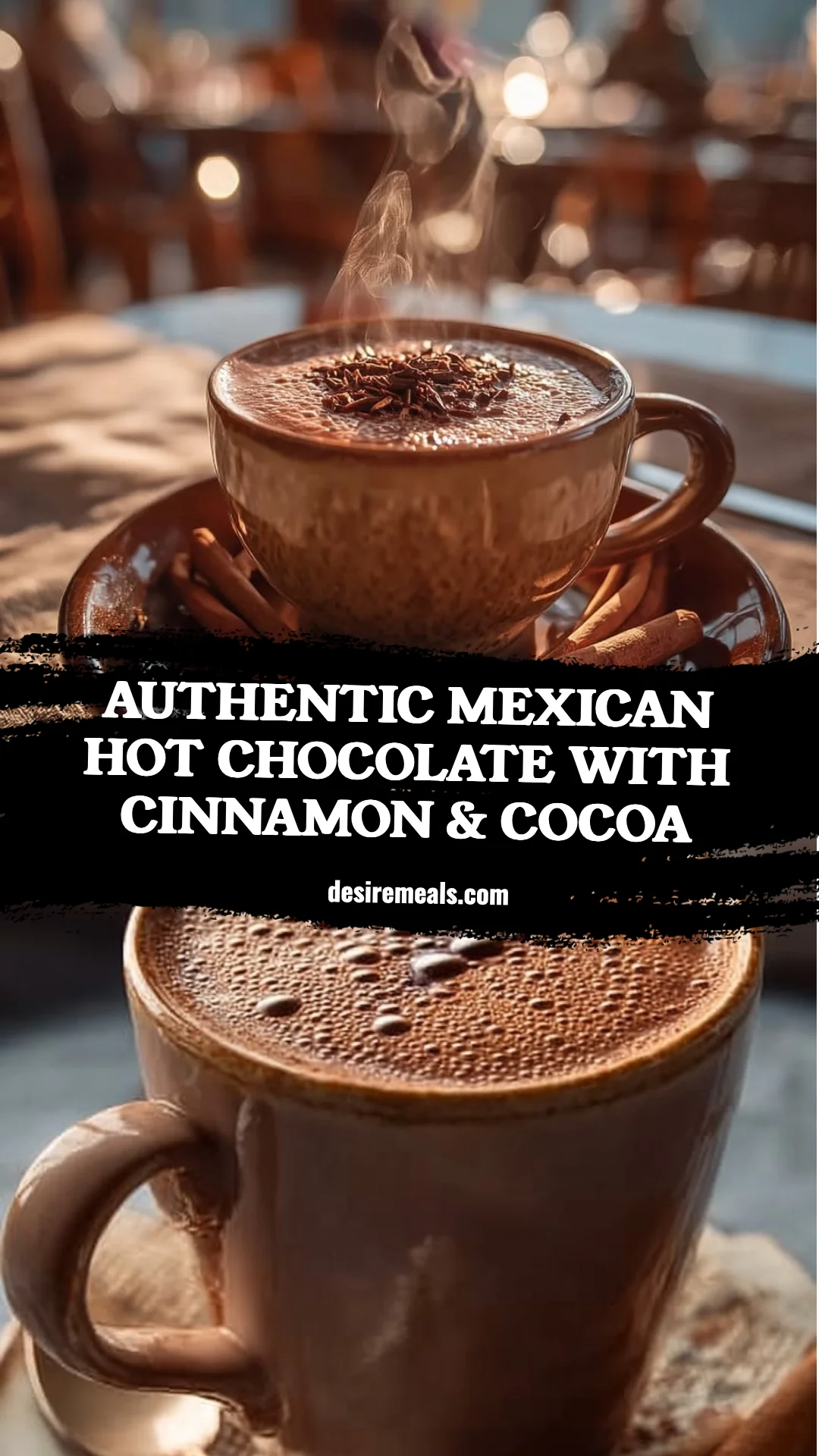 Authentic Mexican Hot Chocolate with Cinnamon & Cocoa