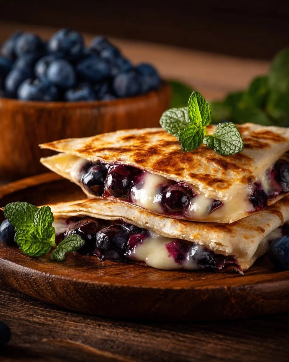 Blueberry Breakfast Quesadilla