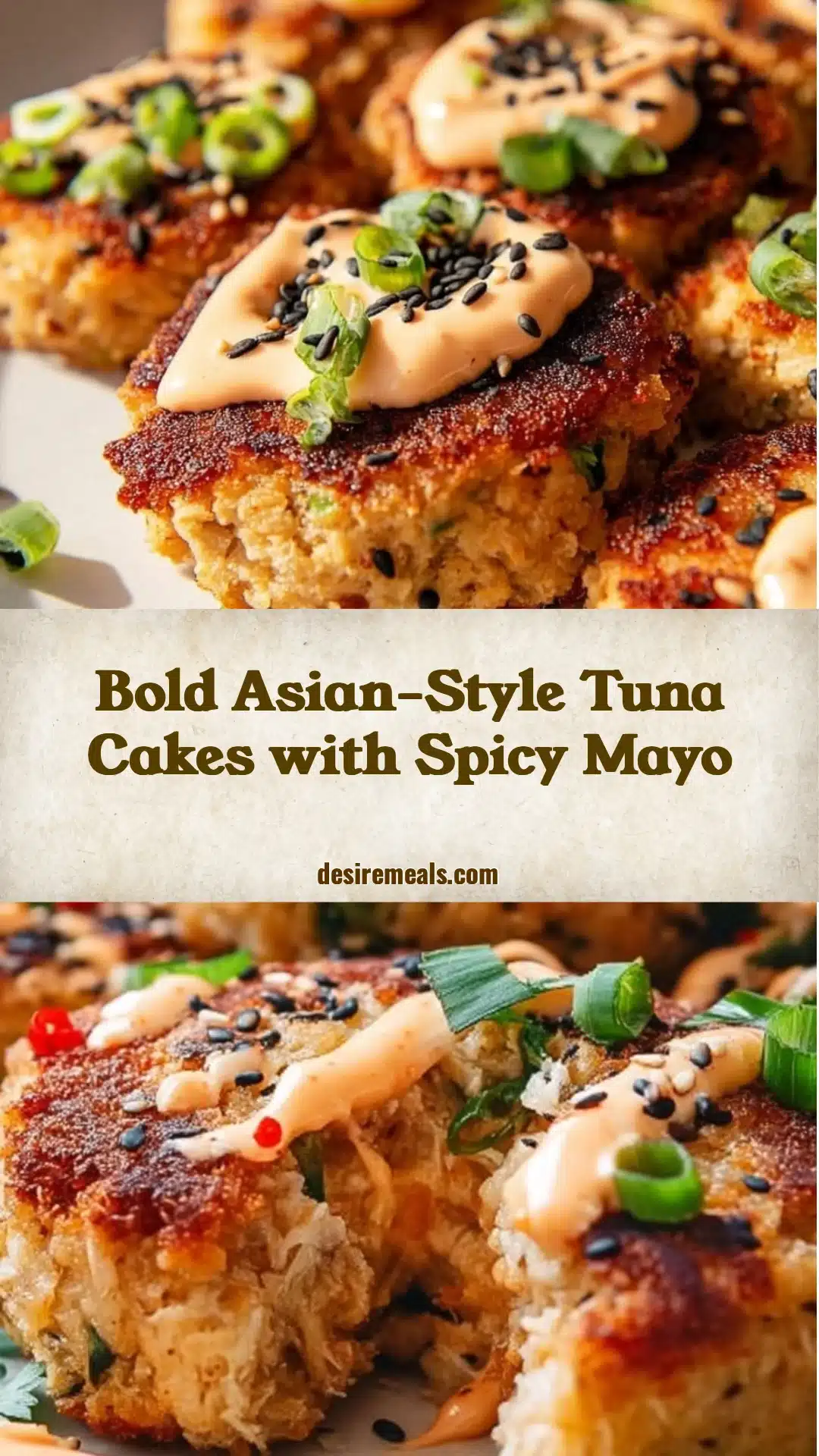 Bold Asian-Style Tuna Cakes with Spicy Mayo