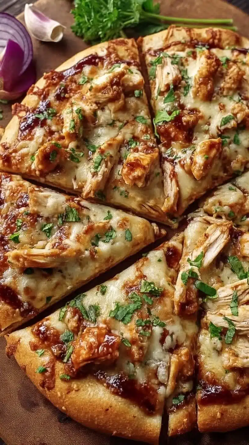 Cheesy BBQ Chicken Pizza