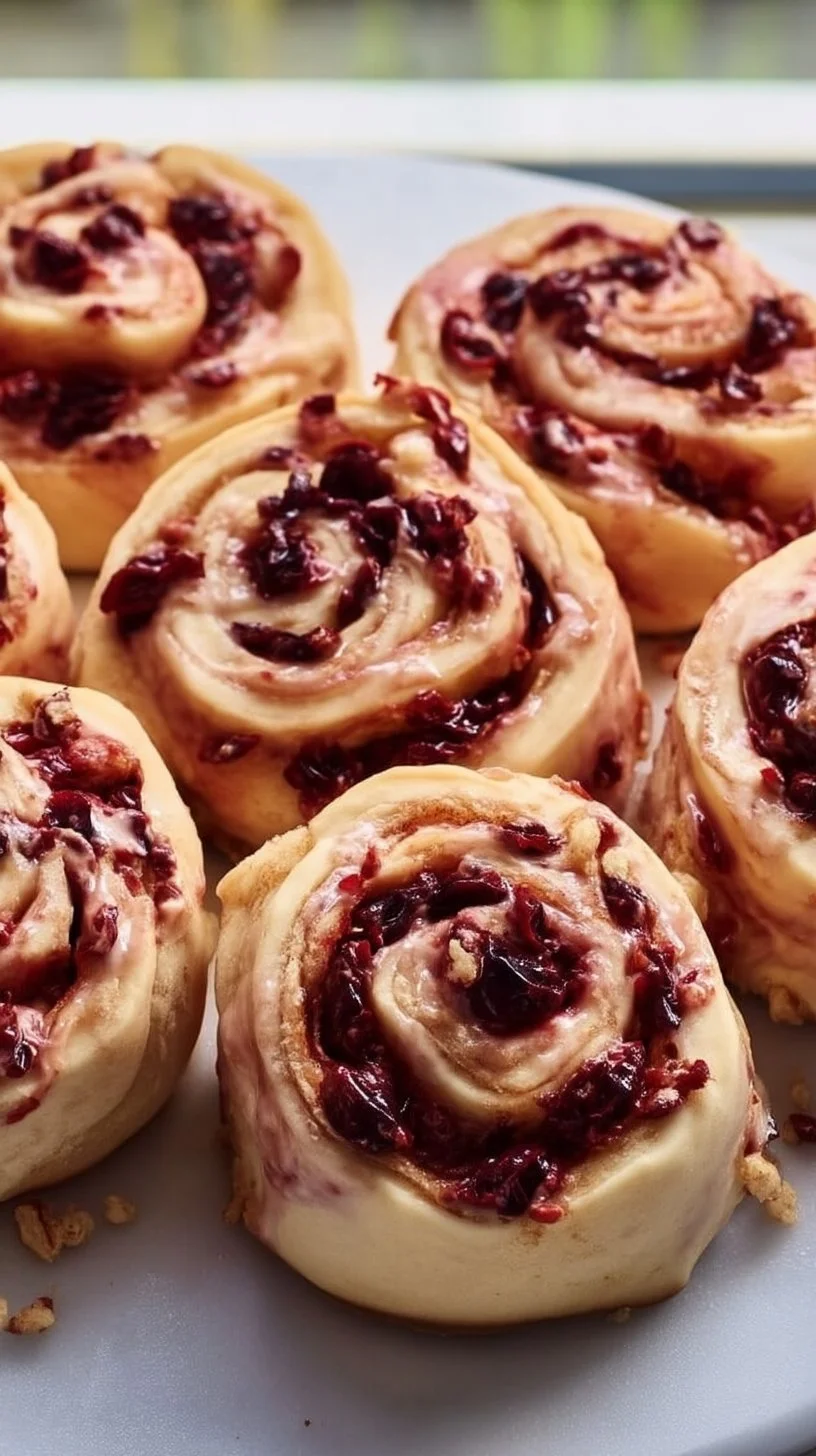 Cherry Cinnamon Rolls with Homemade Filling