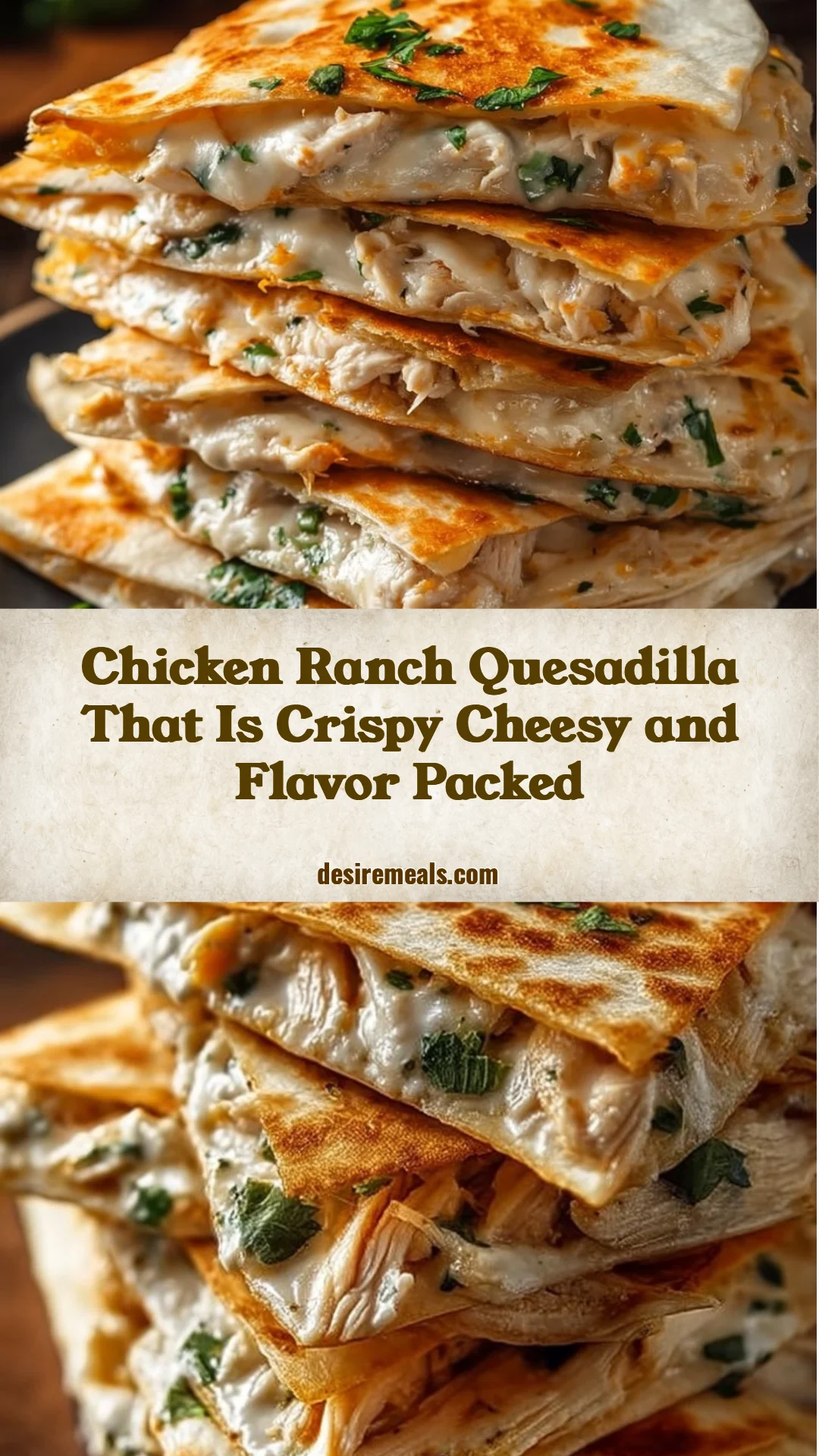 Chicken Ranch Quesadilla That Is Crispy Cheesy and Flavor Packed
