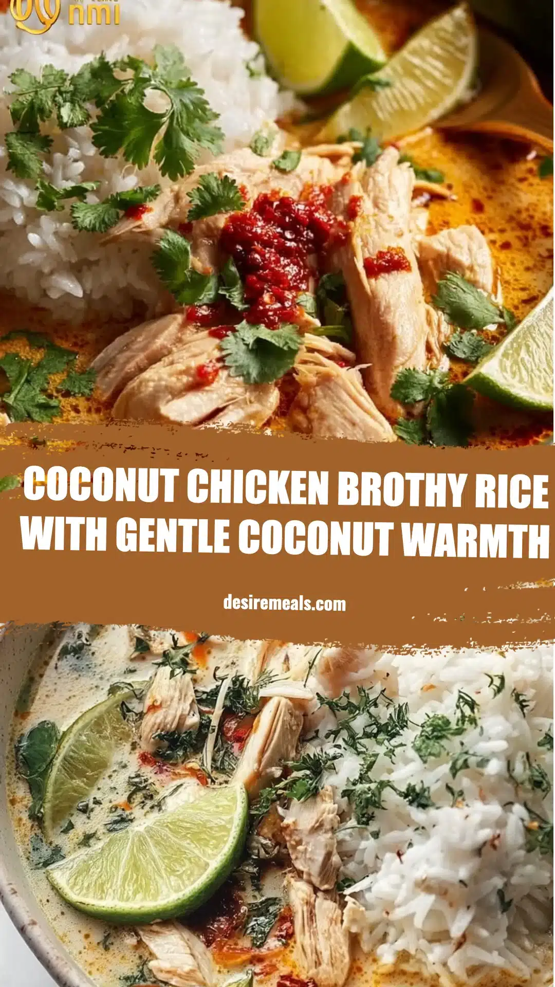 Coconut chicken brothy rice with gentle coconut warmth