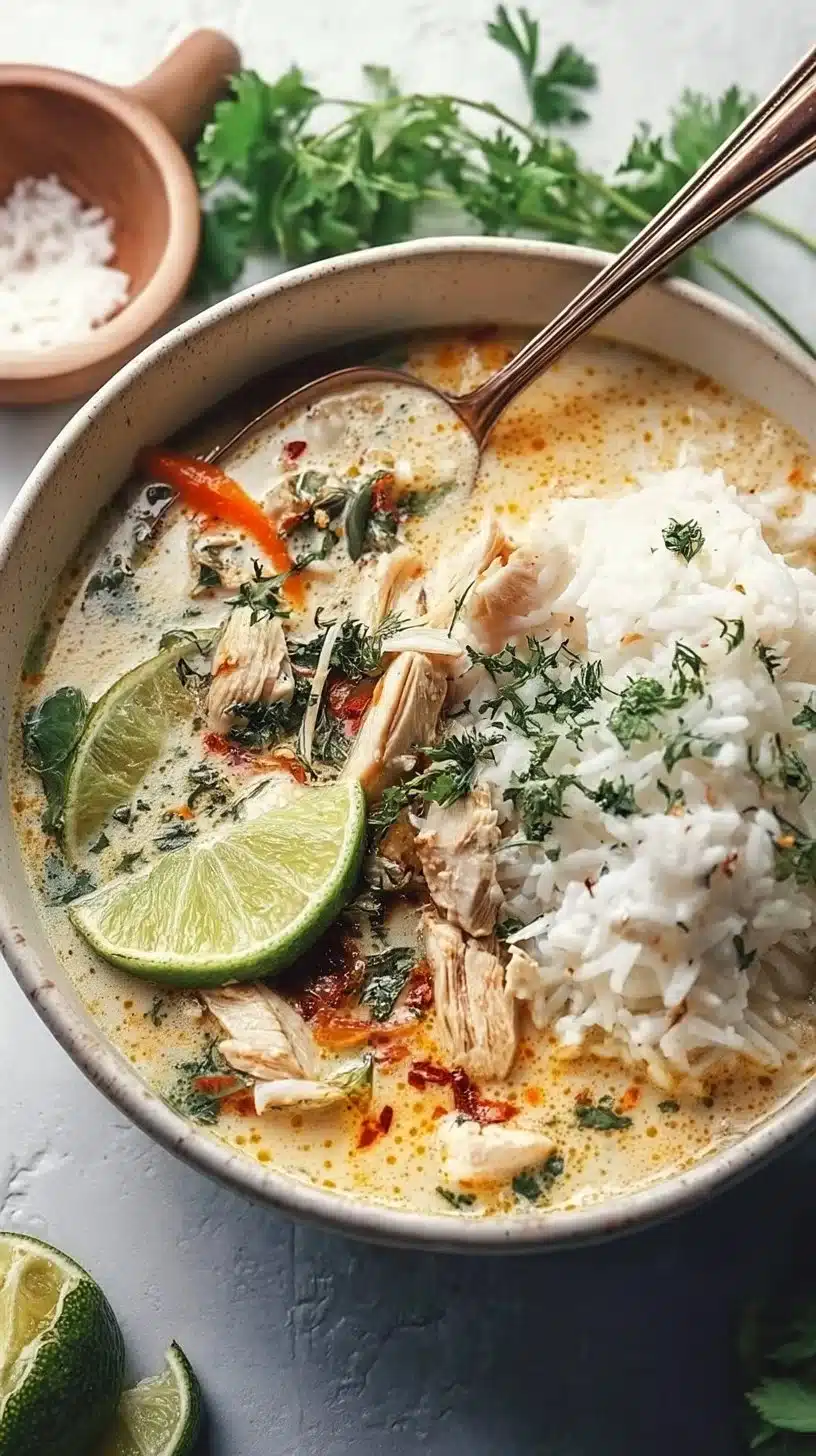 Coconut Chicken Brothy Rice: A Cozy One-Pot Delight!