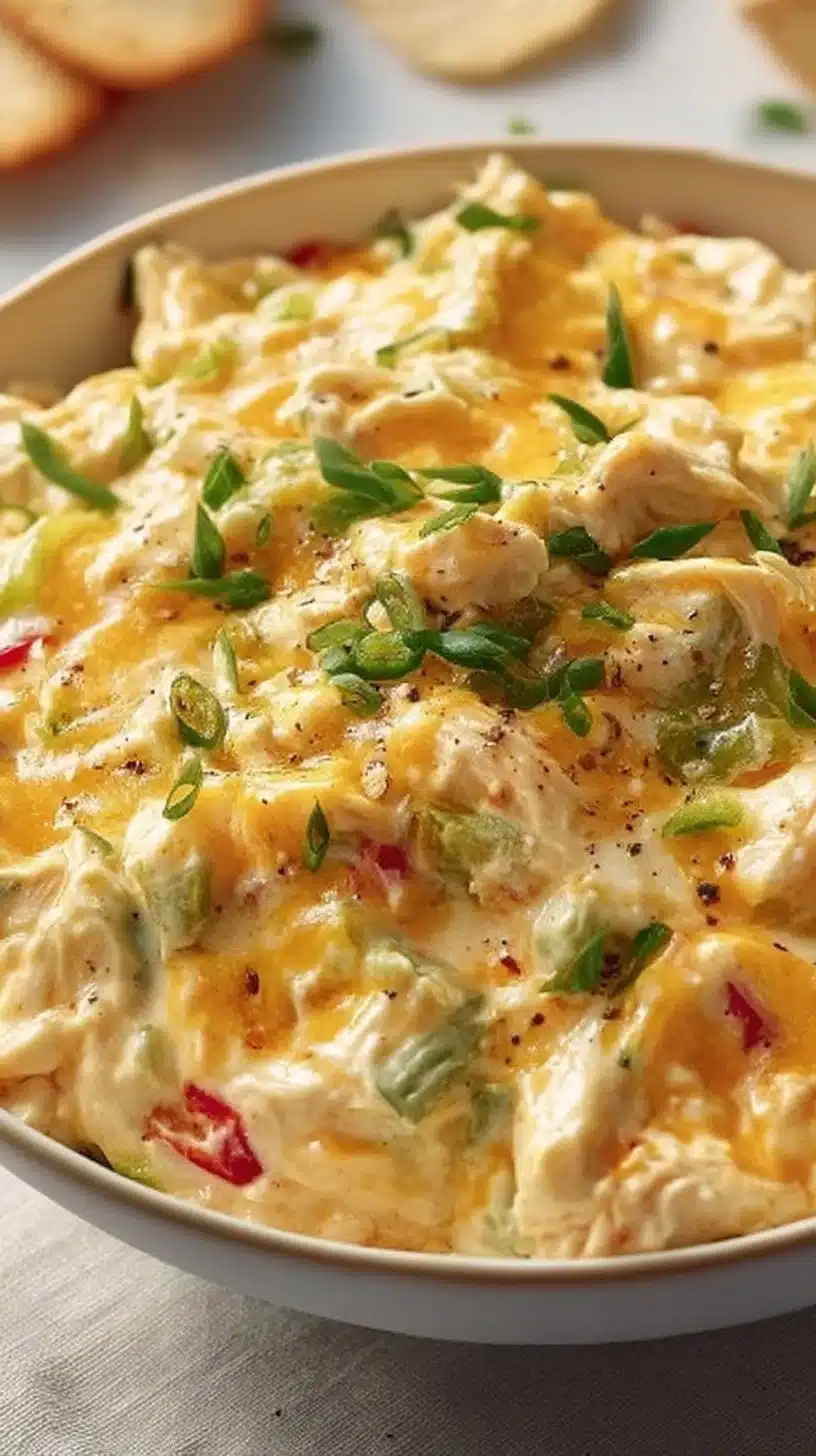 Creamy Banana Pepper Chicken Dip