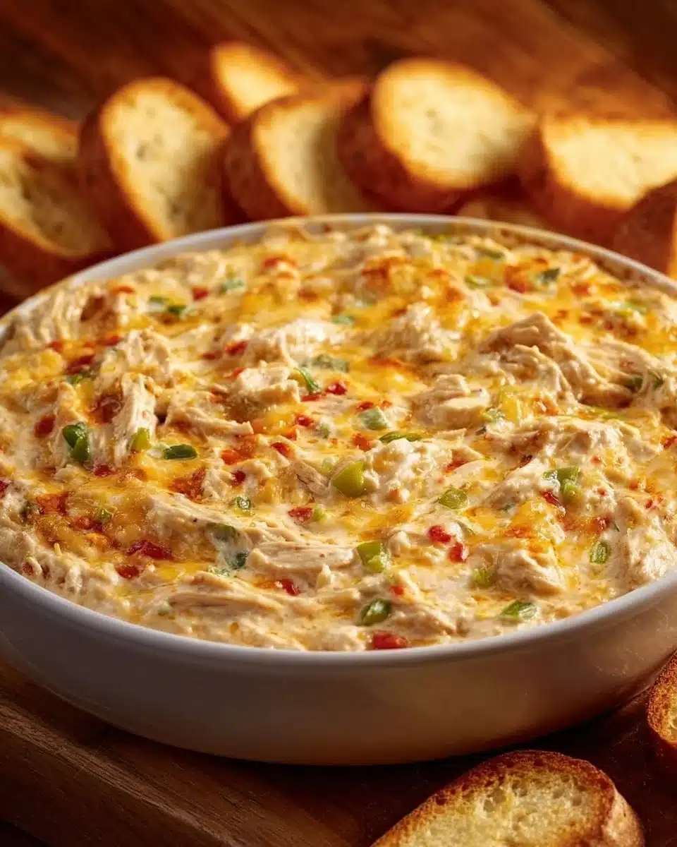 Creamy Banana Pepper Chicken Dip