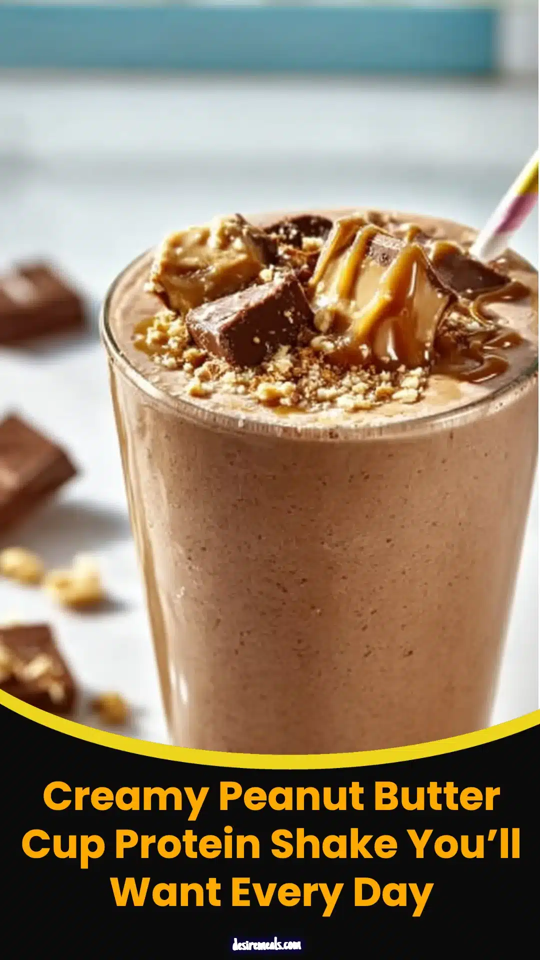 Creamy Peanut Butter Cup Protein Shake You’ll Want Every Day