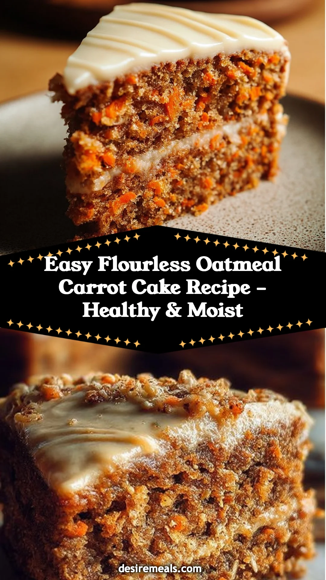 Easy Flourless Oatmeal Carrot Cake Recipe – Healthy & Moist