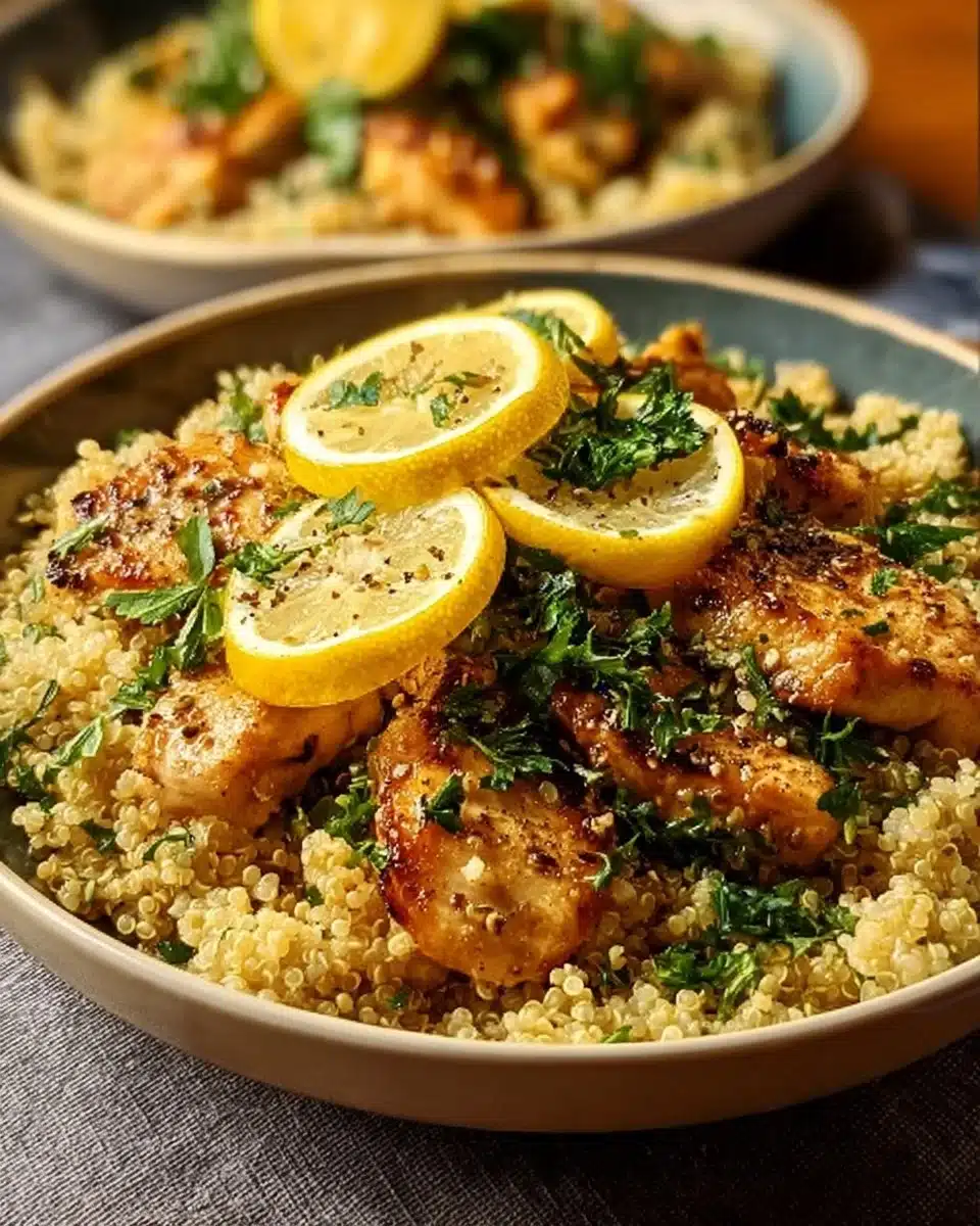 Easy Garlic Lemon Chicken Quinoa That Bursts With Flavor