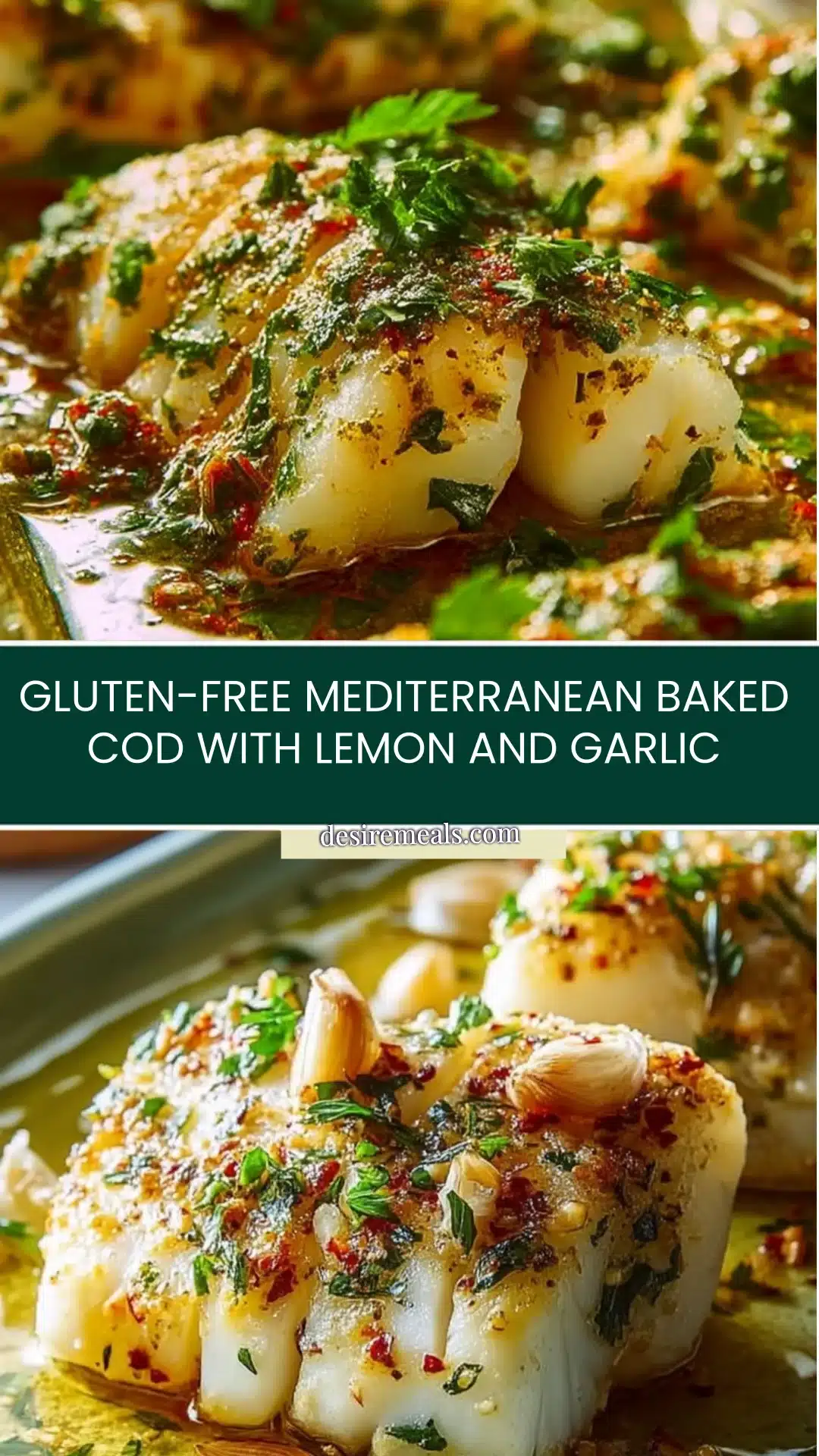 Gluten-Free Mediterranean Baked Cod with Lemon and Garlic