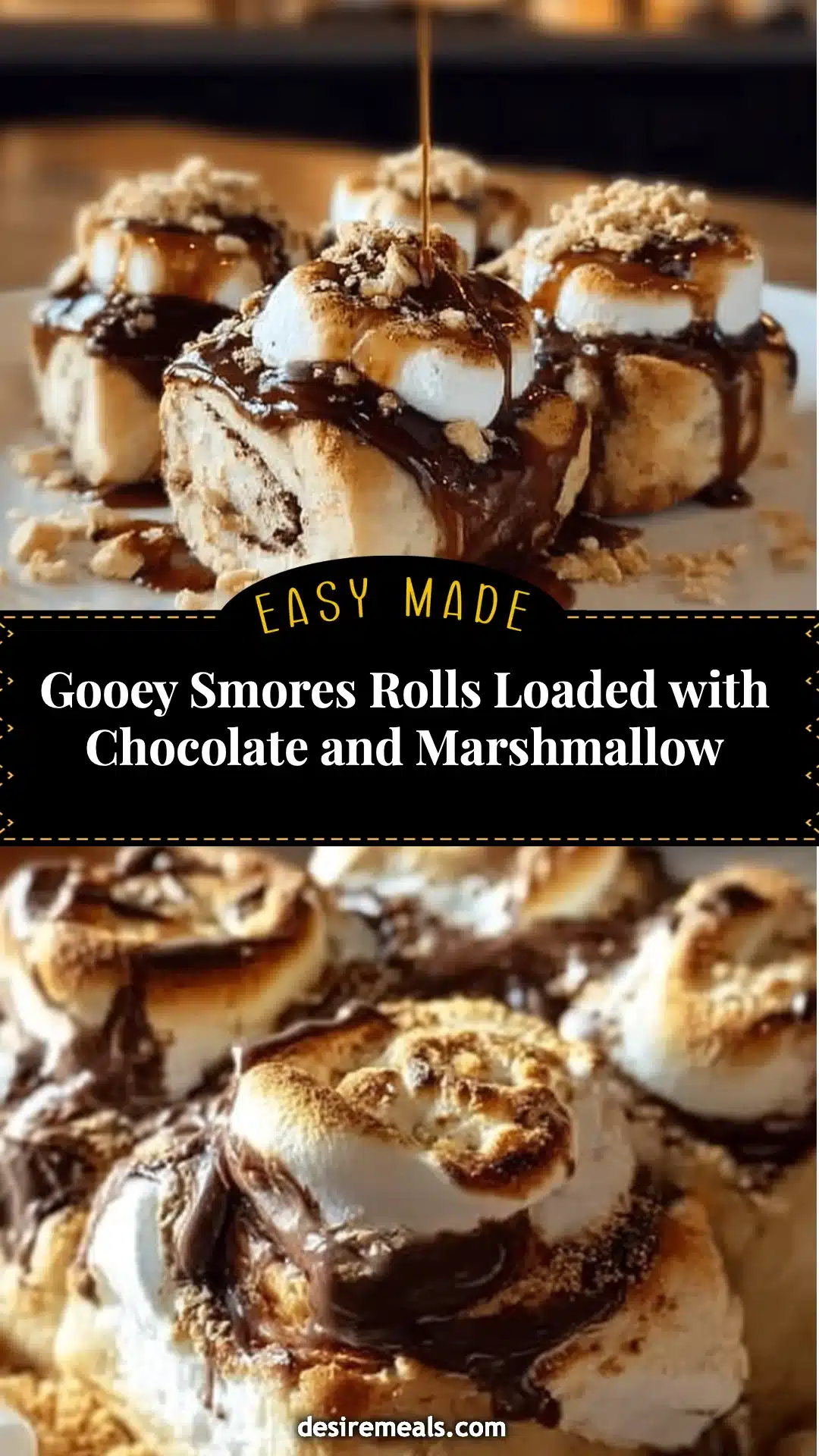 Gooey Smores Rolls Loaded with Chocolate and Marshmallow