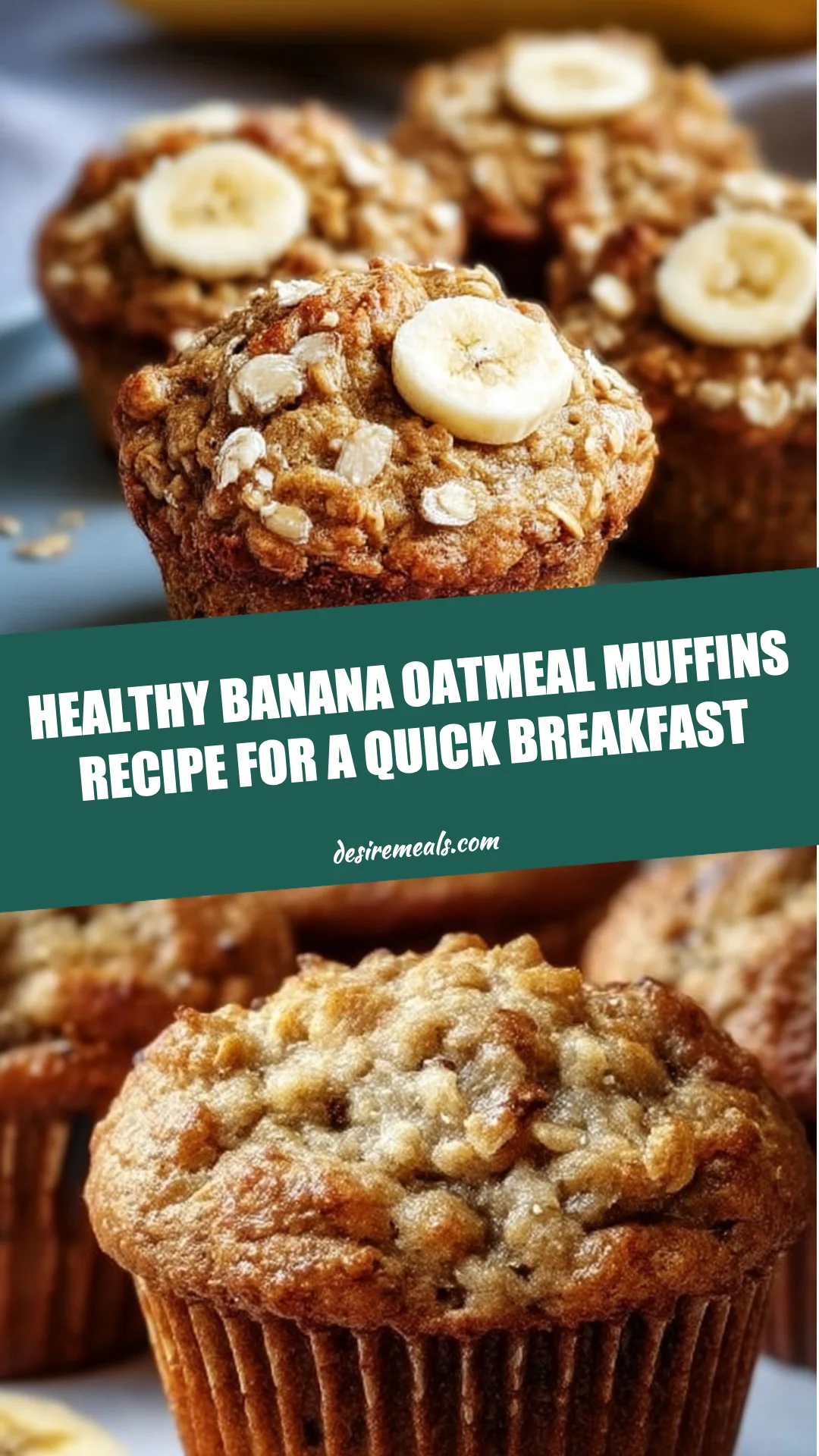Healthy Banana Oatmeal Muffins Recipe for a Quick Breakfast