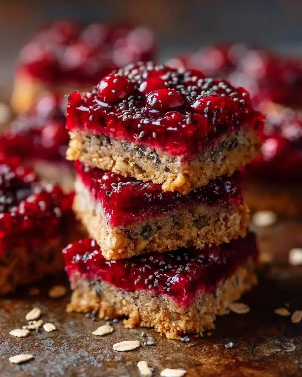 Healthy breakfast bars with nuts, seeds, and oats for a nutritious morning snack.