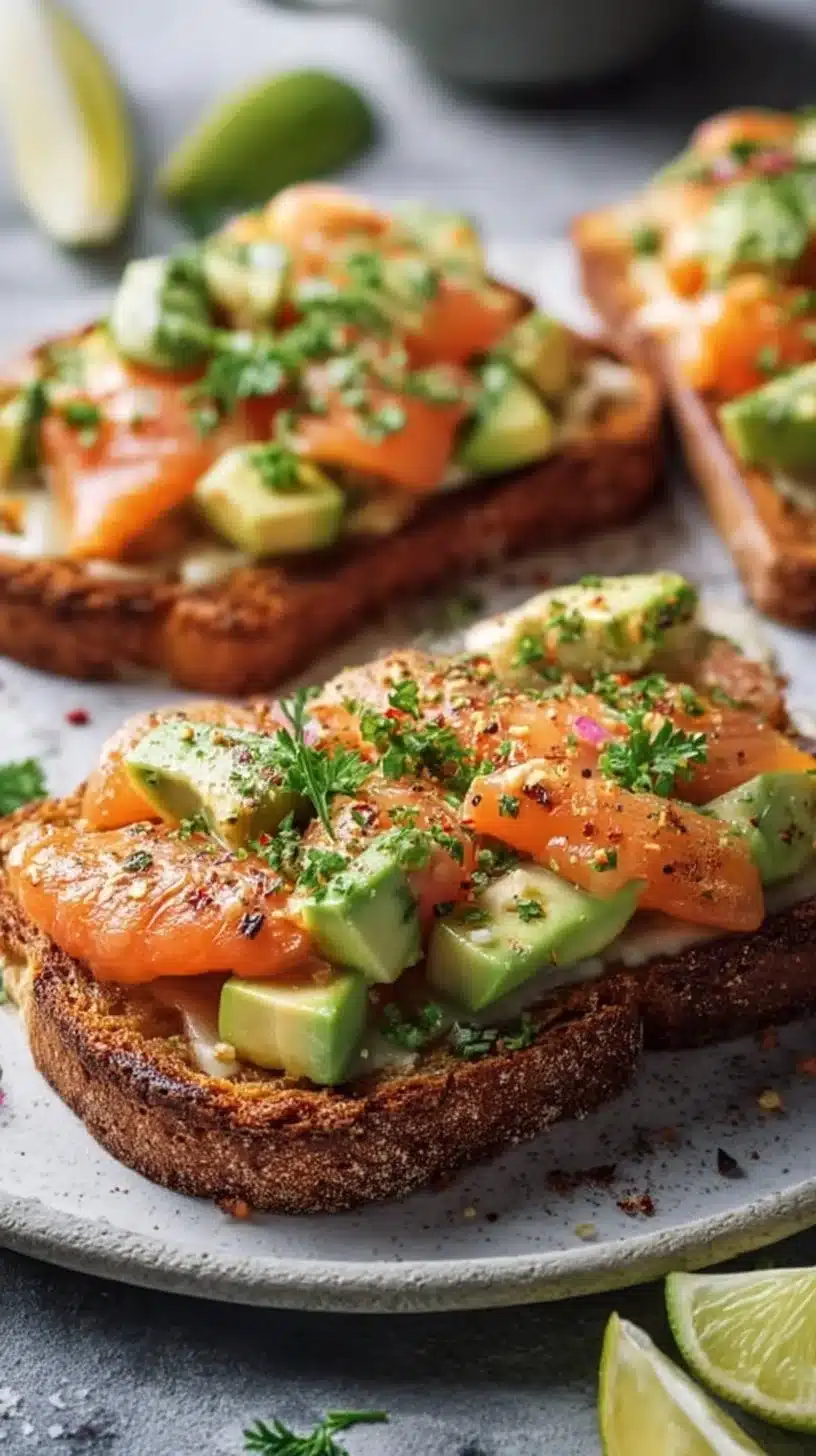 Healthy Salmon Avocado Toast