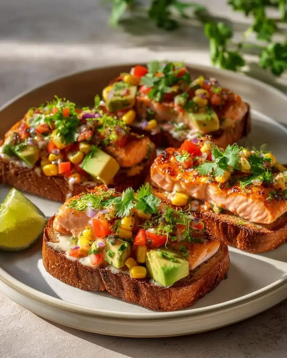 Healthy Salmon Avocado Toast