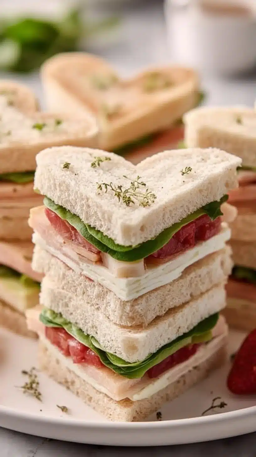 Heart-Shaped Tea Sandwiches