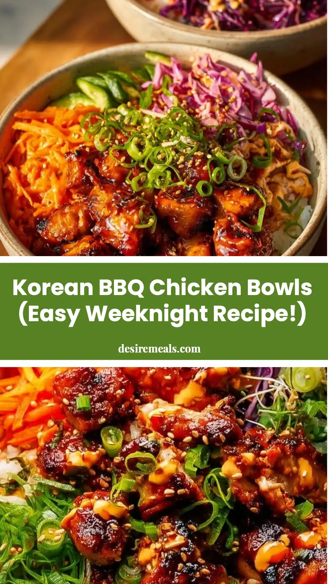 Korean BBQ Chicken Bowls (Easy Weeknight Recipe!)
