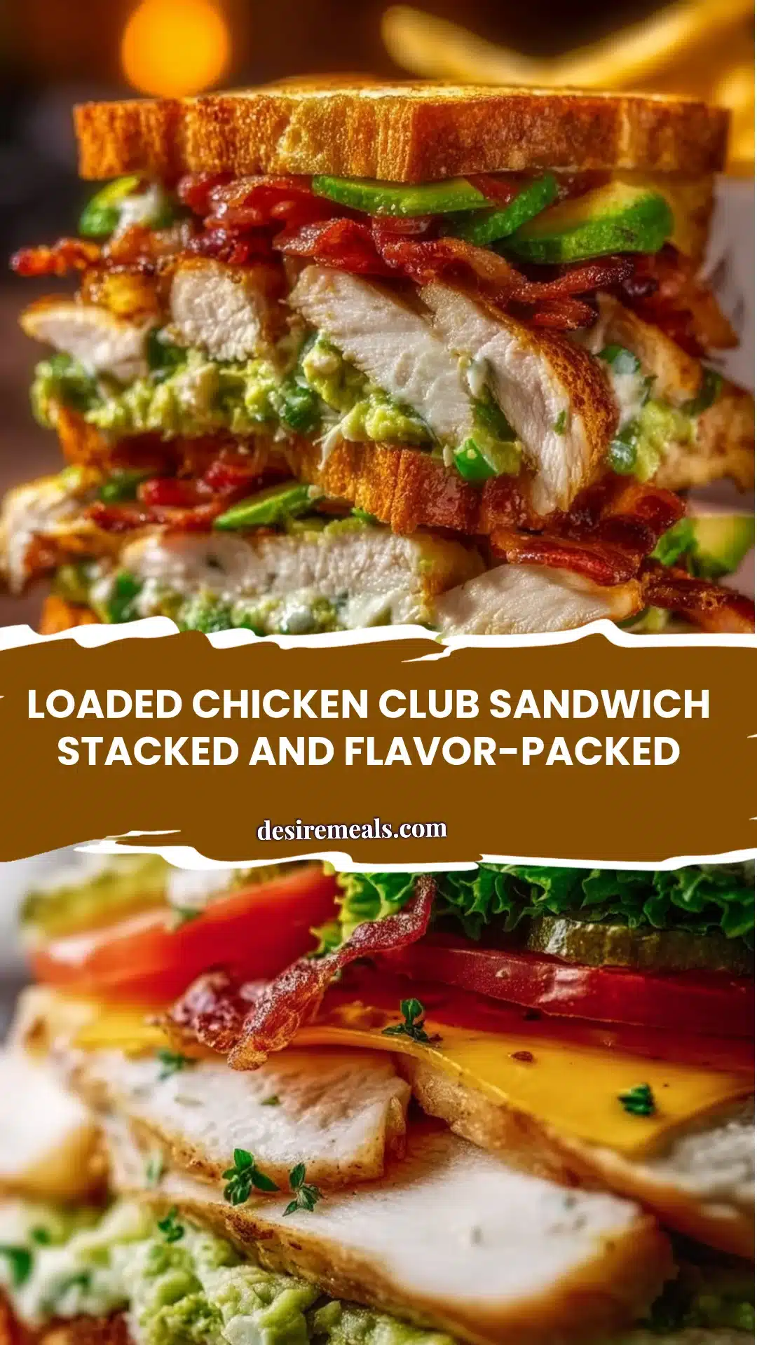 Loaded Chicken Club Sandwich Stacked and Flavor-Packed