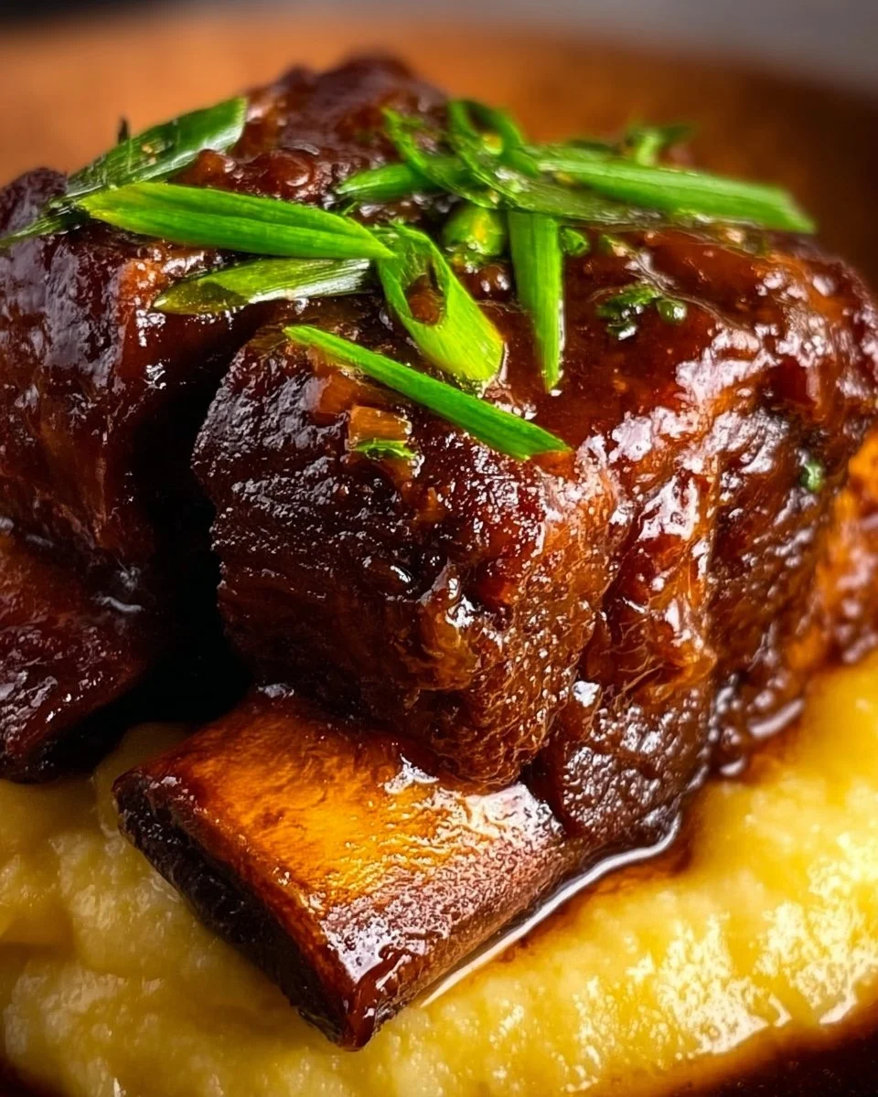 Delicious melt-in-your-mouth beef short ribs slow-cooked to perfection