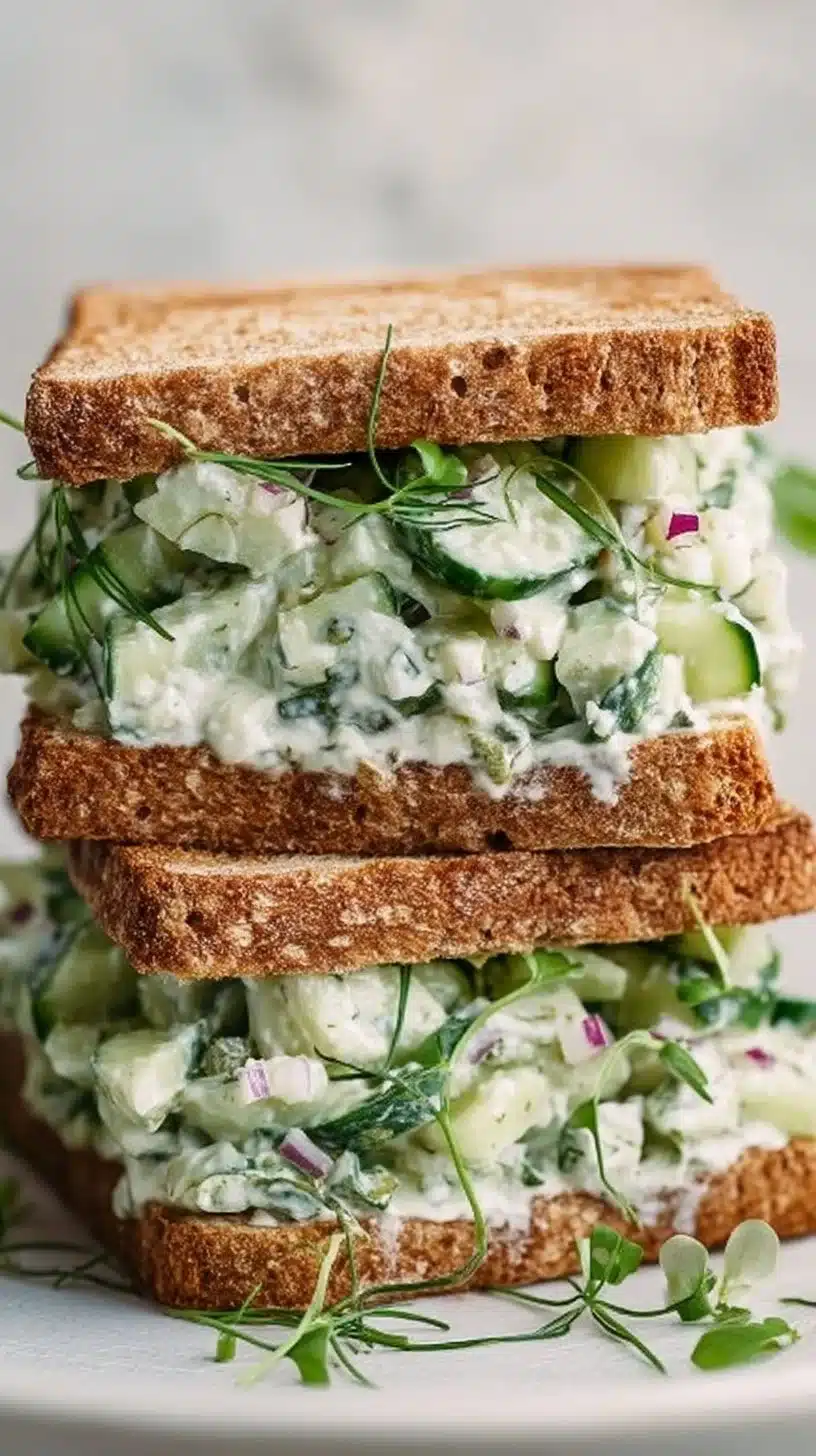 Quick Cucumber Salad Sandwiches