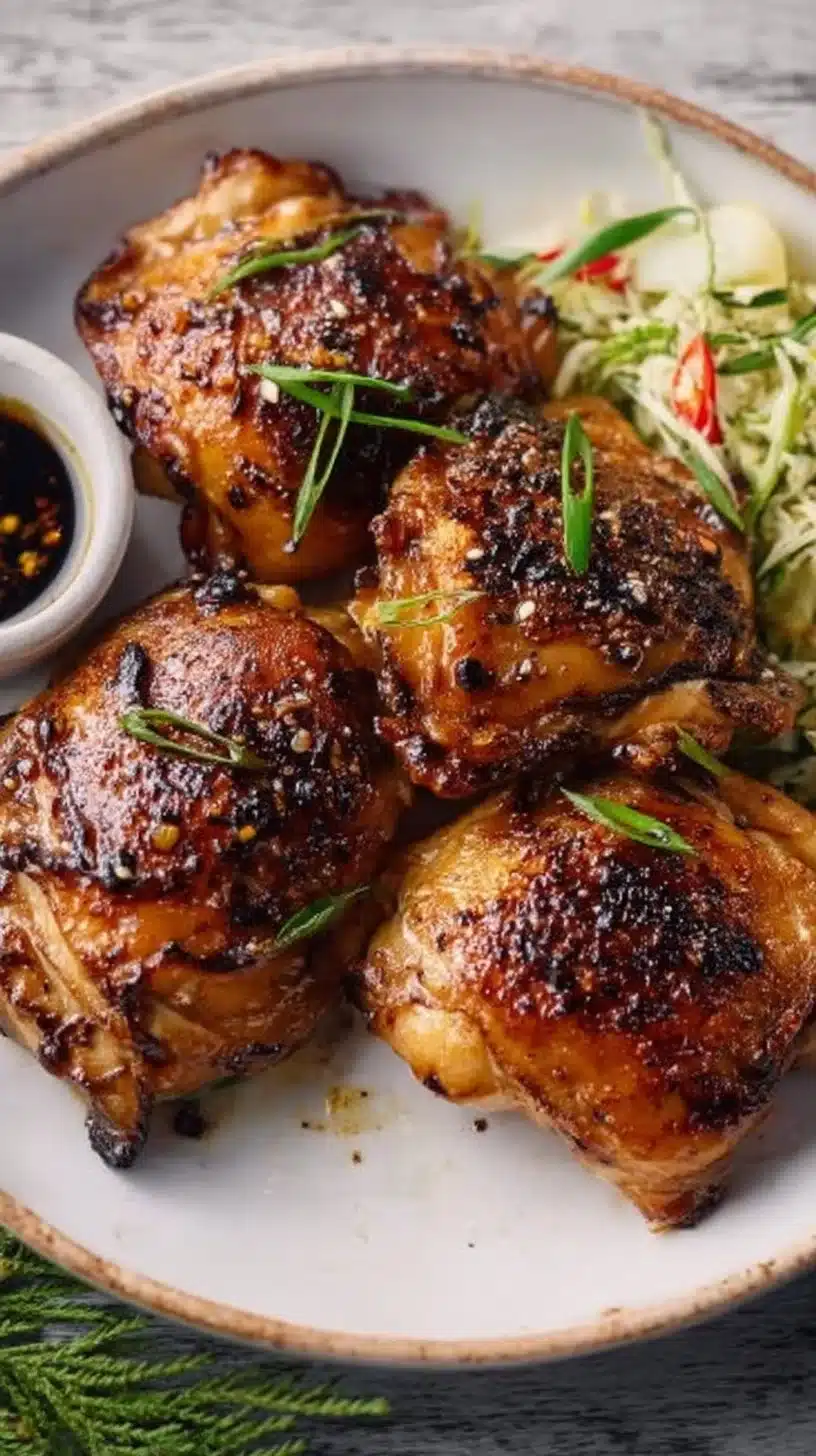 Roasted Miso Chicken Thighs