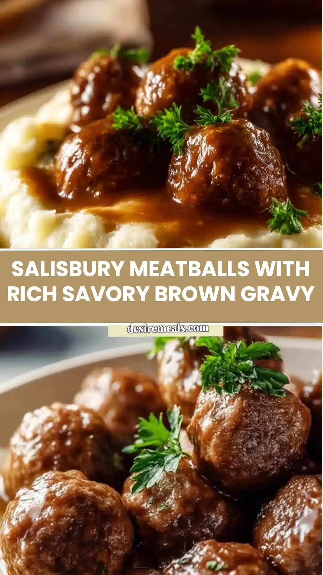 Salisbury Meatballs with Rich Savory Brown Gravy