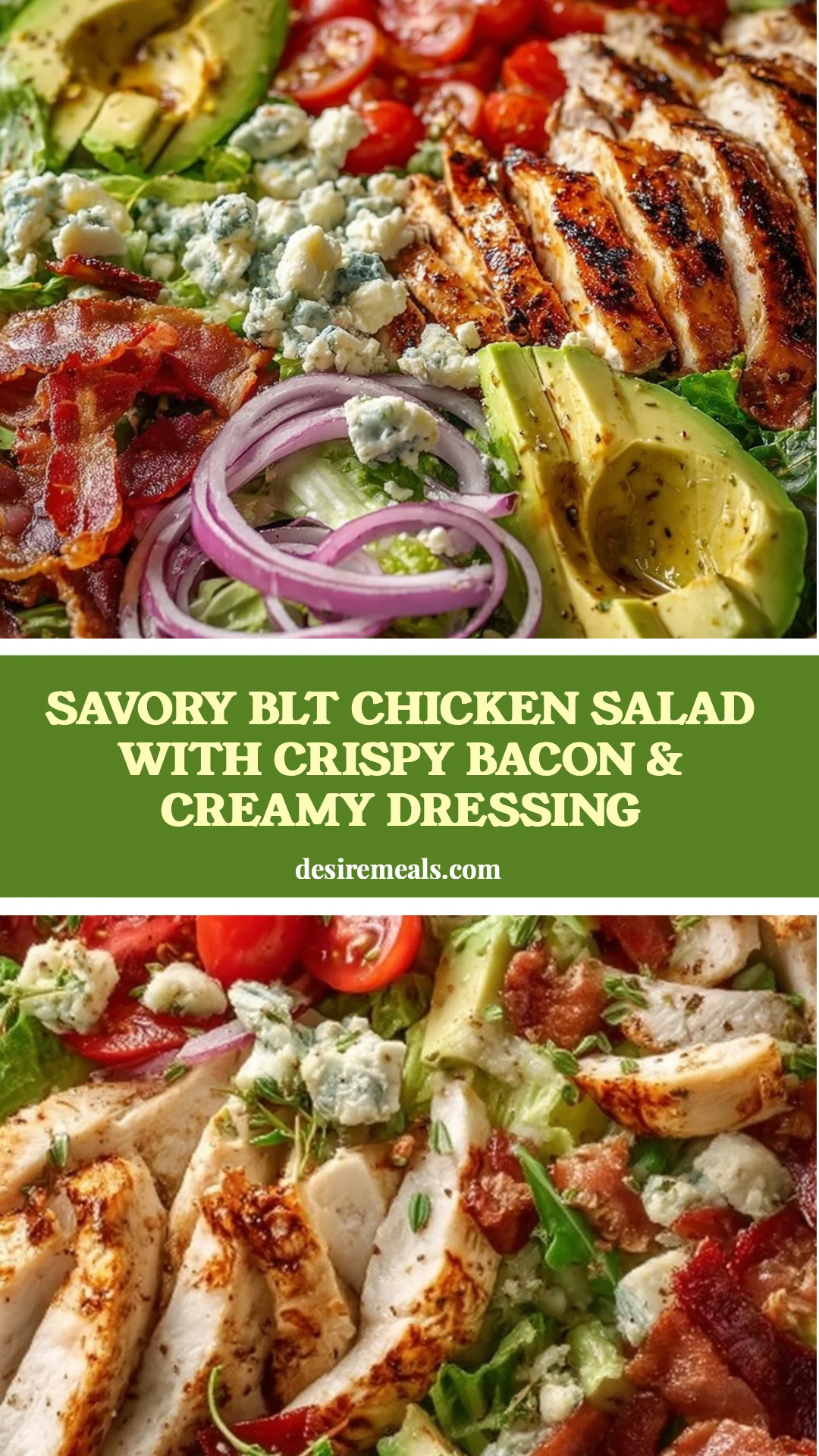 Savory BLT Chicken Salad with Crispy Bacon & Creamy Dressing