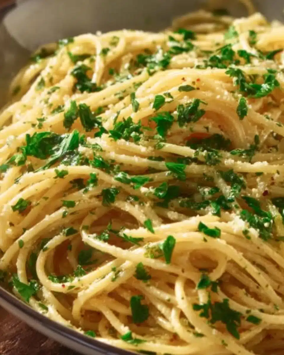 Speedy Butter Garlic Spaghetti
