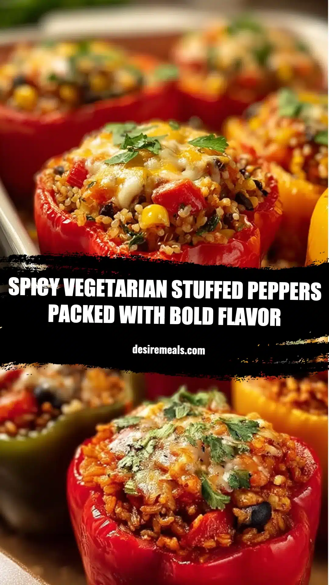 Spicy Vegetarian Stuffed Peppers Packed with Bold Flavor