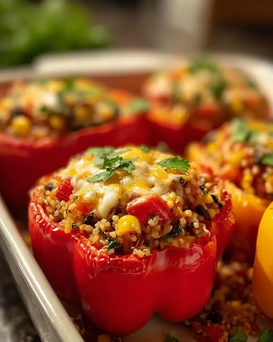 Spicy Vegetarian Stuffed Peppers Bursting with Flavor