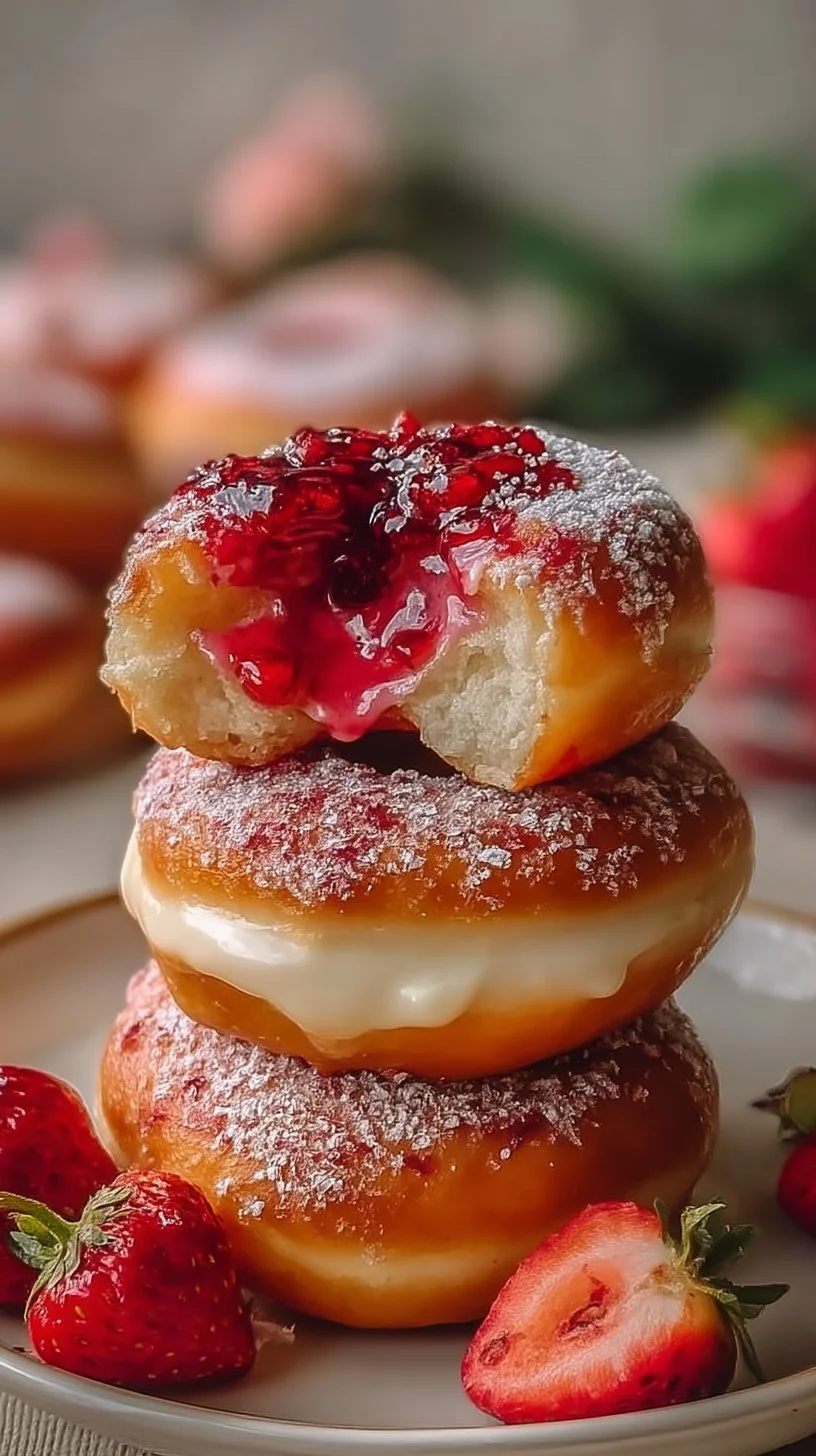 Strawberry Cheesecake Donuts - Easy Recipe