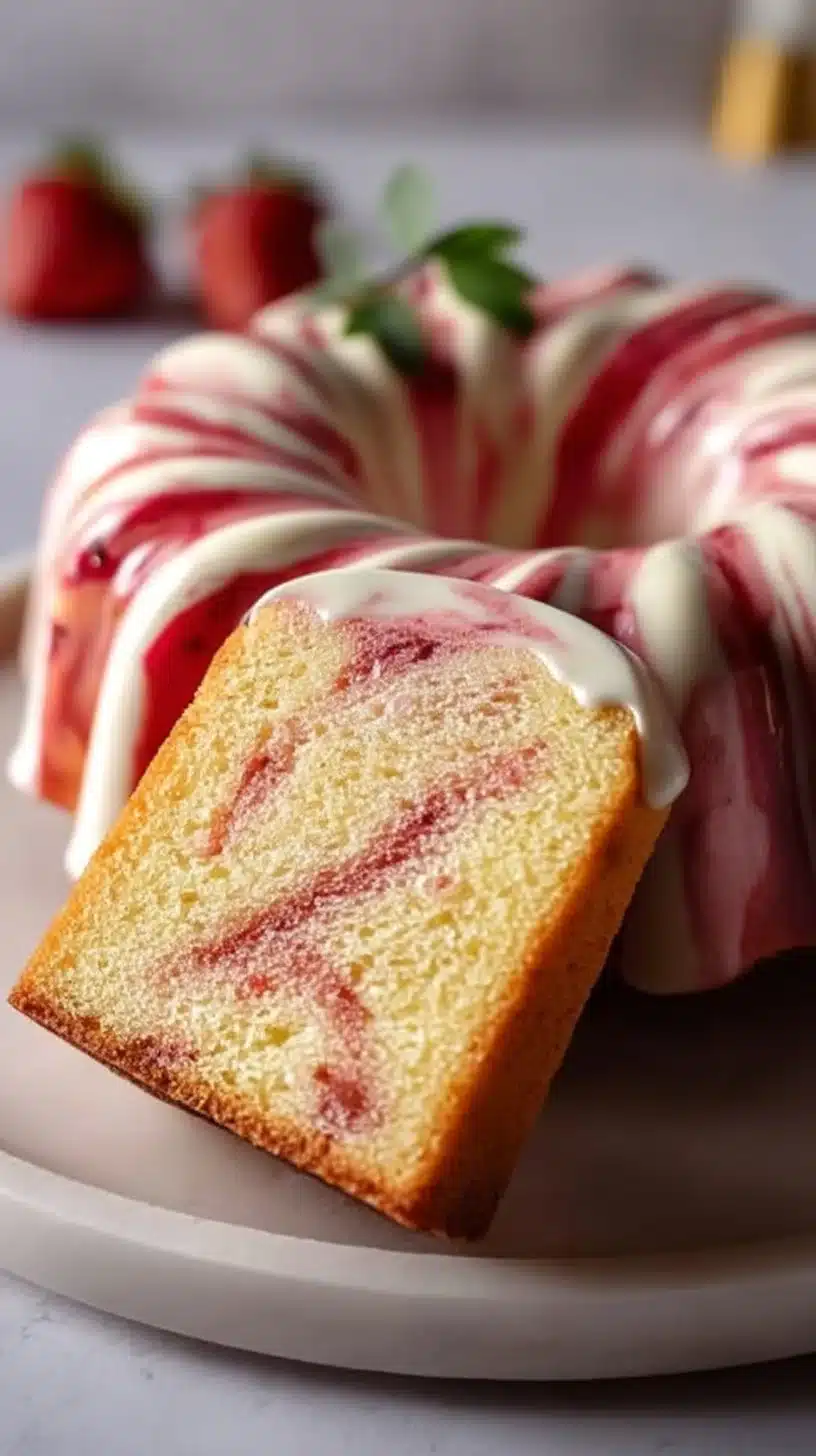 Strawberry Milkshake Pound Cake Recipe
