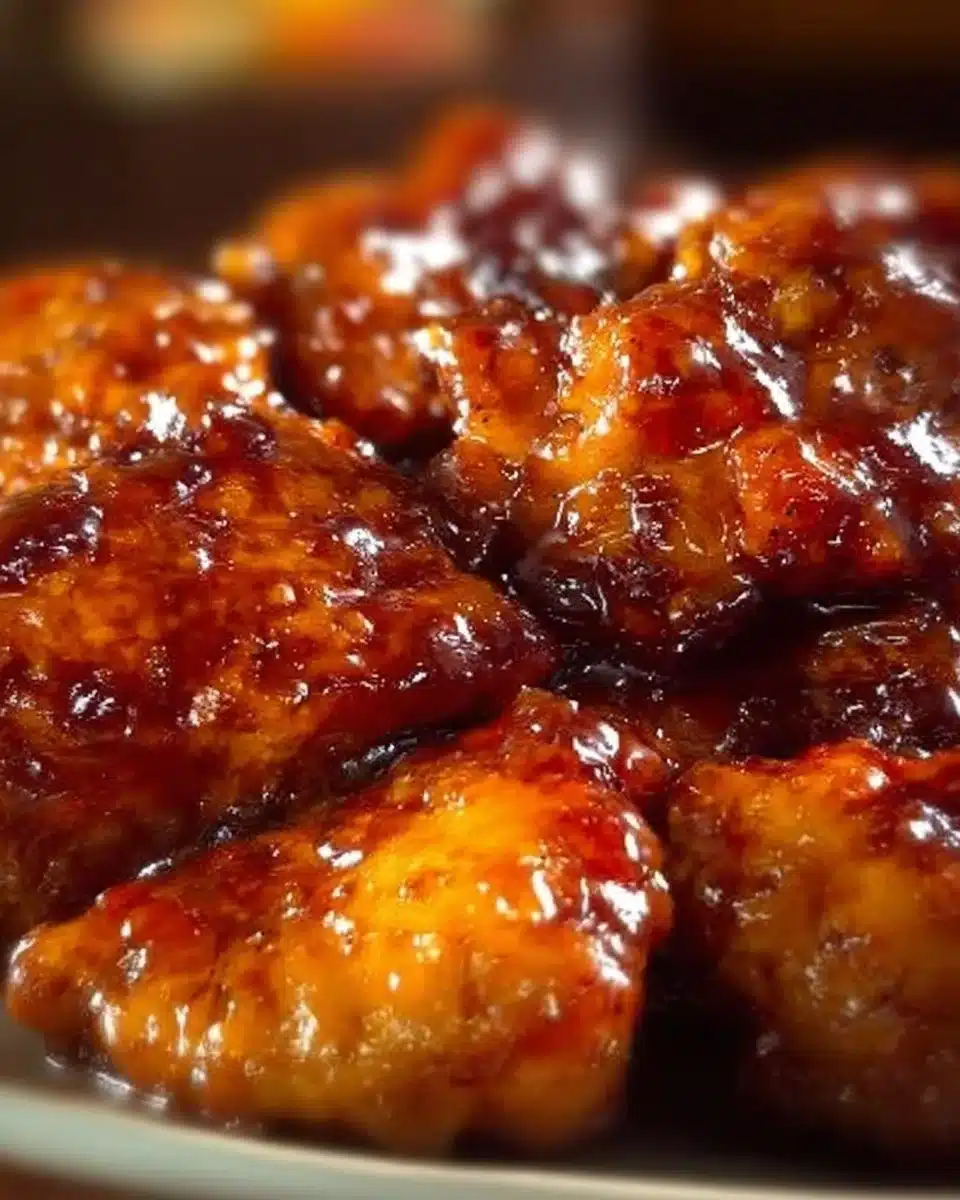 Sweet Hawaiian Crock Pot Chicken with Pineapple and Sticky Sauce dish