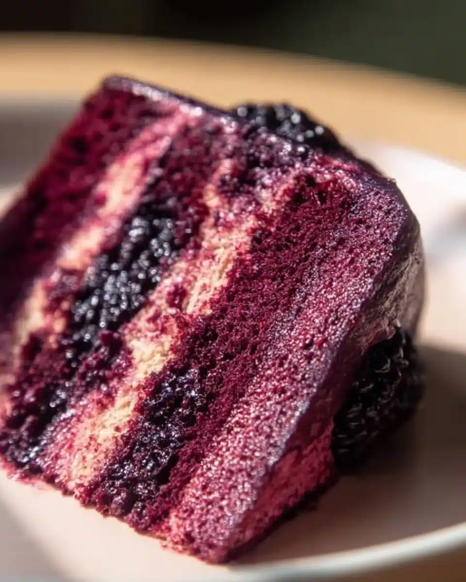 The Dreamiest Blackberry Velvet Cake