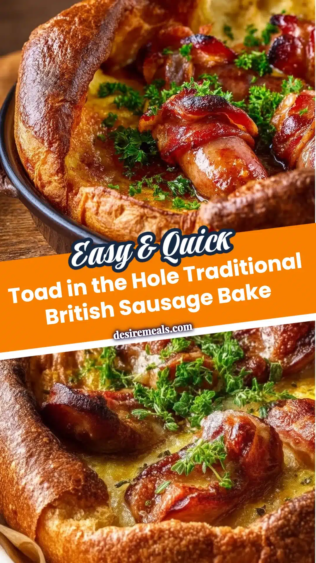 Toad in the Hole Traditional British Sausage Bake
