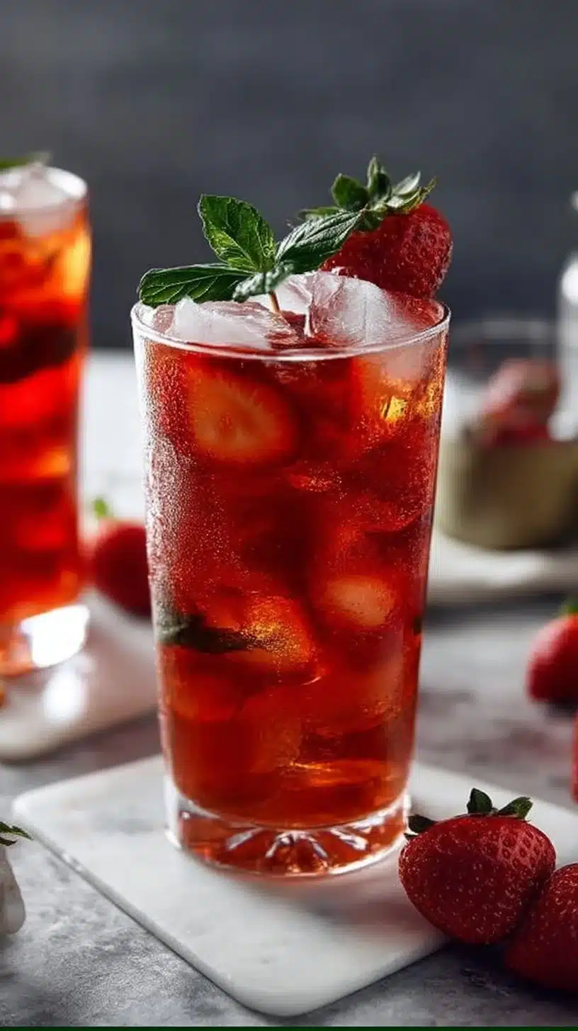 Vanilla Strawberry Iced Tea
